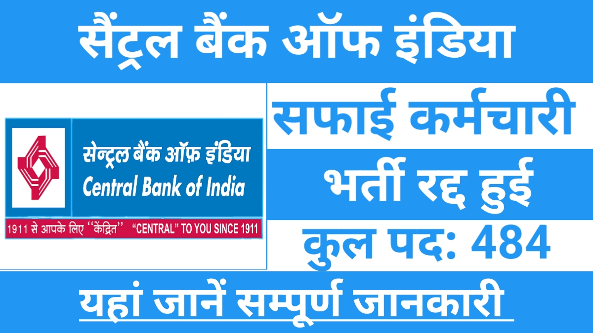 CBI Safai Karamchari Bharti Cancel