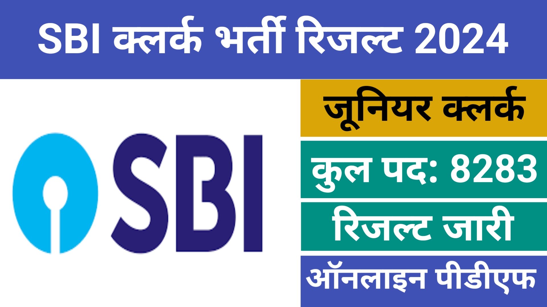 SBI Clerk Prelims Result 2024