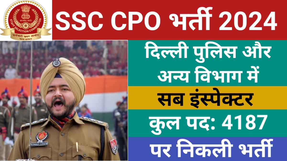 SSC CPO SI Recruitment 2024 Notice